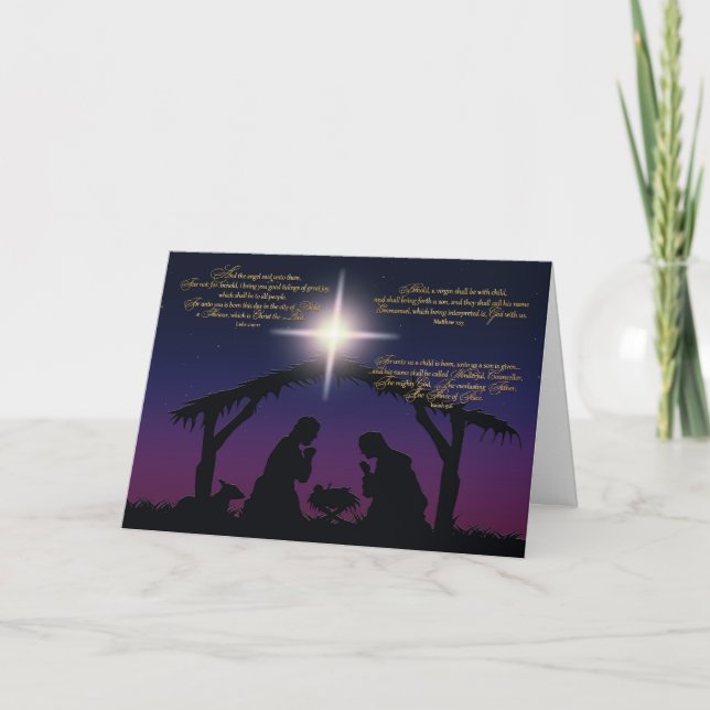 Geburt Christis-Szenen-Weihnachtskarte Feiertagskarte (Vorderseite)