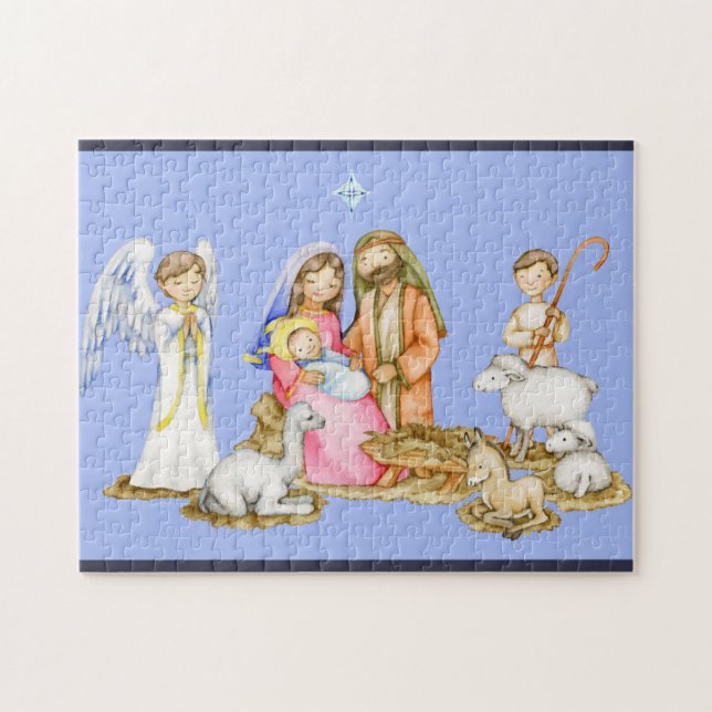 Geburt Christis-Szenen-Weihnachtspuzzlespiel (Horizontal)