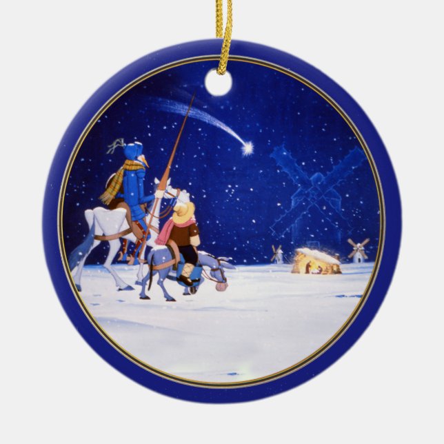 Geburt Christis- u. Don Quichote Fantasie - durch Keramik Ornament (Vorne)