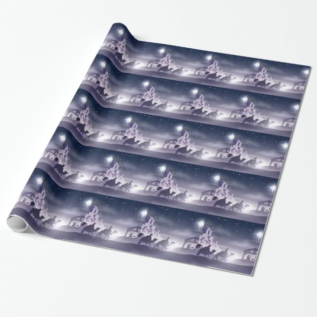 Geburt Christis-Weihnachtsszene Geschenkpapier (Ungerollt)