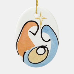 Geburt Christis-Weihnachtsverzierung Keramikornament