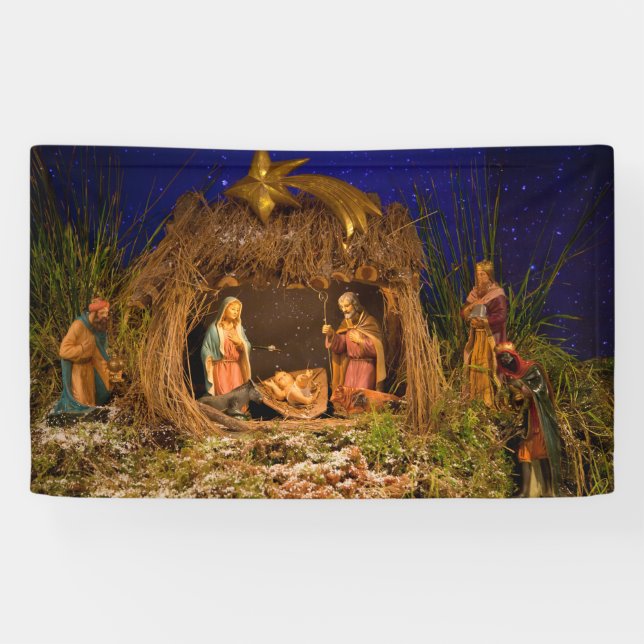 Geburt Christisszene Banner (Horizontal)