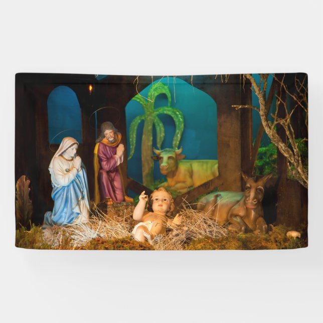 Geburt Christisszene Banner (Horizontal)