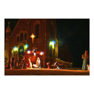 Geburt Christisszene im Freien Fotodruck