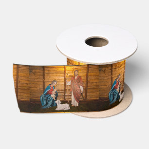 Geburt Christisszene Satinband