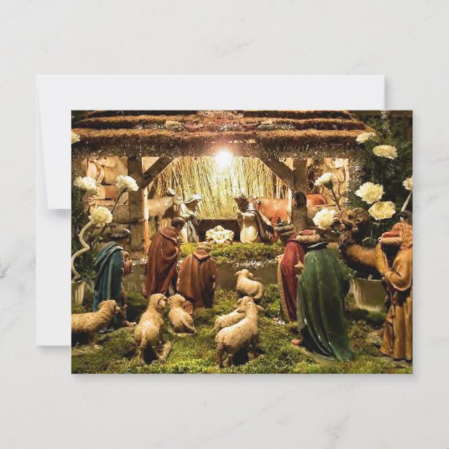 Geburt Christisszeneneinladung Einladung (Vorderseite)