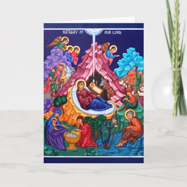 Geburt der Jesus-Holyday-Karte Feiertagskarte (Vorderseite)