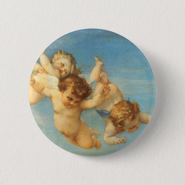 Geburt der Venus, Engel Detail von Alexandre Caban Button (Vorderseite)