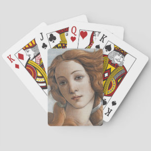 Geburt der Venus Nahaufnahme von Sandro Botticelli Spielkarten