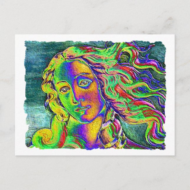 Geburt der Venus Rough Edge Postkarte (Vorderseite)