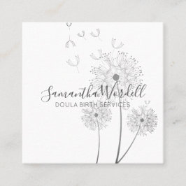 Geburt Doula oder Midfrau Blumendarstellung Quadratische Visitenkarte
