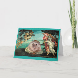 Geburt eines Igels Feiertagskarte