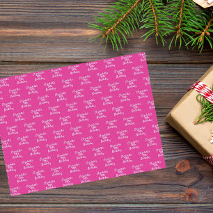 Geburt heiß rosa, weißer Name mädchenhaft Seidenpapier