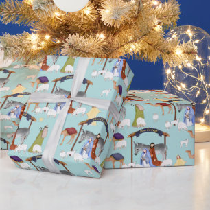 Geburt in Light Blue Geschenkpapier