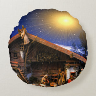Geburt Jesu Christi Rundes Kissen