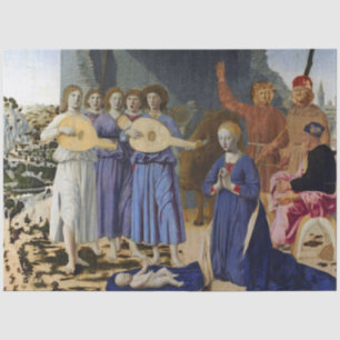 GEBURT JESU, ENGEL von PIERO DELLA FRANCESCA Seidenpapier