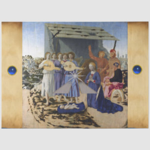 GEBURT JESU, ENGEL von PIERO DELLA FRANCESCA Seidenpapier