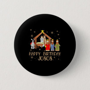 Geburt Jesu Frohen Geburtstag Jesus Weihnachten Ge Button