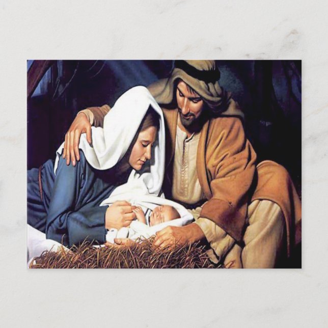 Geburt Jesu Weihnachtspostkarte Feiertagspostkarte (Vorderseite)