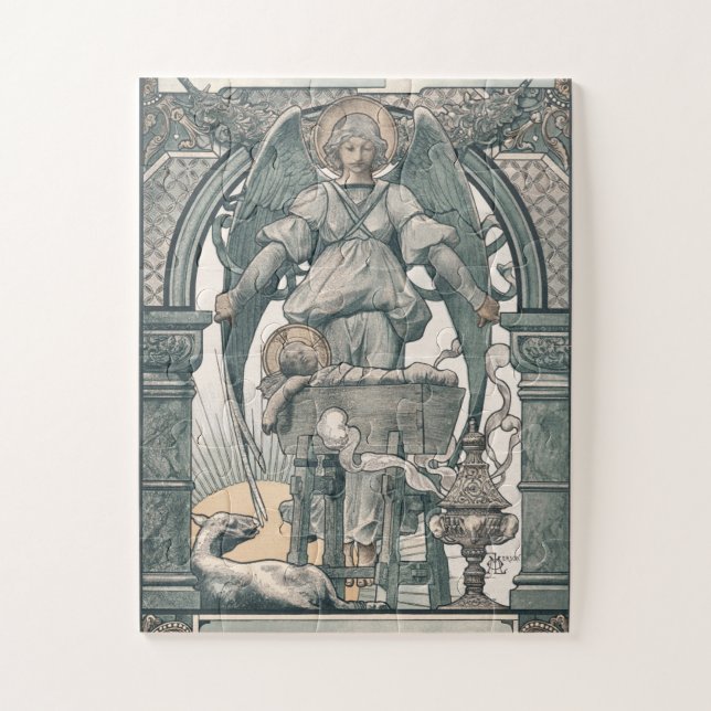 Geburt Jesus Geburtsname Engel Vintage Weihnachten (Vertikal)