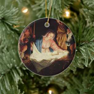 Geburt Keramik Ornament