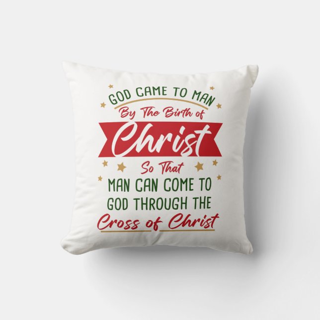 Geburt und Kreuz Jesu Christi Weihnachtsfiest  Kissen (Vorderseite)