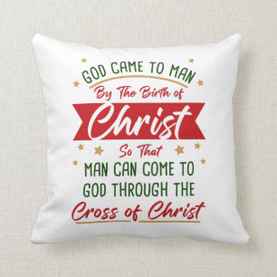 Geburt und Kreuz Jesu Christi Weihnachtsfiest  Kissen