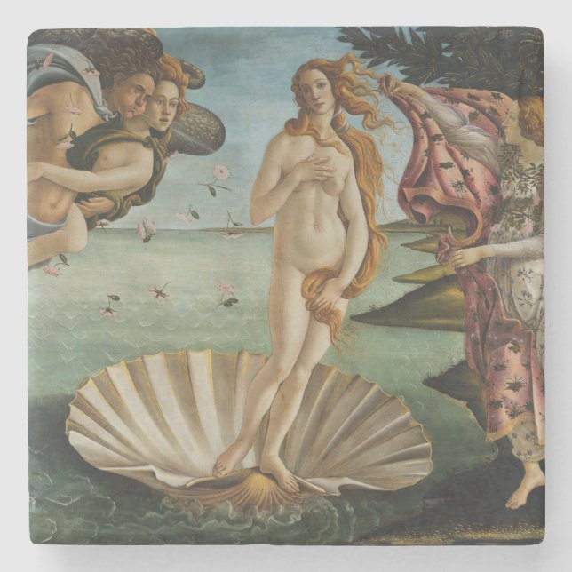 Geburt von Venus durch Sandro Botticelli Steinuntersetzer (Vorderseite)