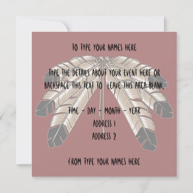 Gebürtige Einladungs-personalisierte gebürtige Einladung (Rückseite)