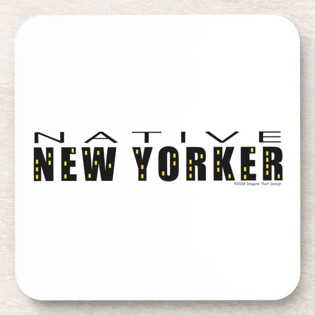 Gebürtige New Yorker Getränkeuntersetzer (Vorderseite)