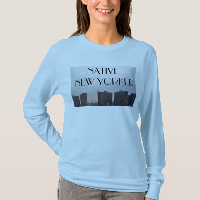 GEBÜRTIGE NEW YORKER ladys Spitze T-Shirt (Vorderseite)