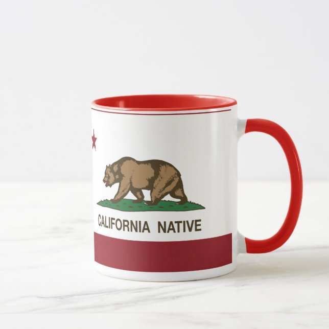 Gebürtige Republik-Flagge Kaliforniens Tasse (Rechts)