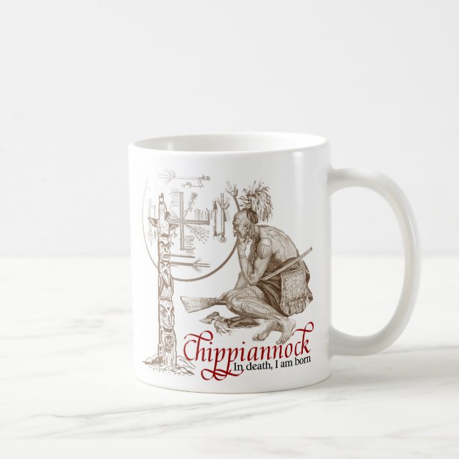 Gebürtige Ureinwohner-Tasse im Tod bin ich geboren Kaffeetasse (Rechts)