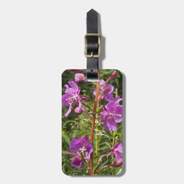 Gebürtiger Alaska-WildblumeFireweed einfache Gepäckanhänger (Vorderseite vertikal)