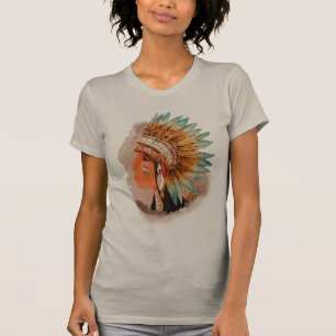 Gebürtiger Amerikaner-der T - Shirt junger Inder
