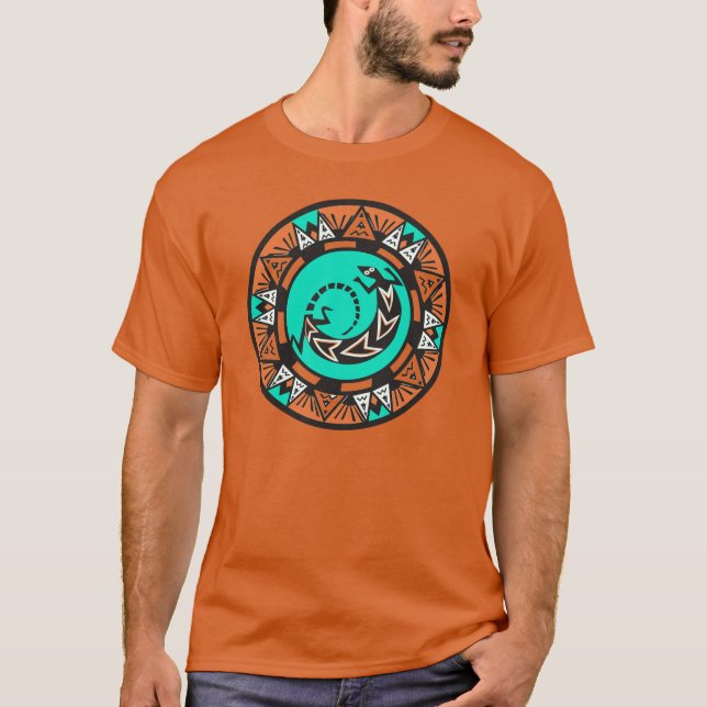 GEBÜRTIGER AMERIKANER Mandala-Eidechsen-T - Shirt (Vorderseite)