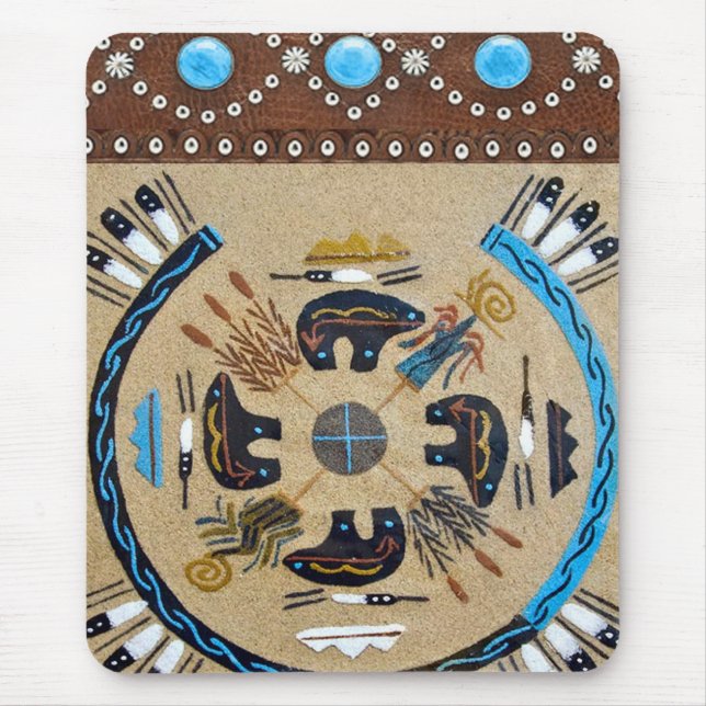 Gebürtiger Amerikaner "Sandpainting" Western Mousepad (Vorne)