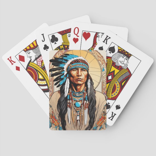 gebürtiger Amerikanische Ureinwohner Spielkarten (Rückseite)