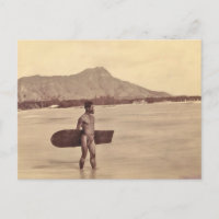 Gebürtiger hawaiischer Surfer, C. 1890