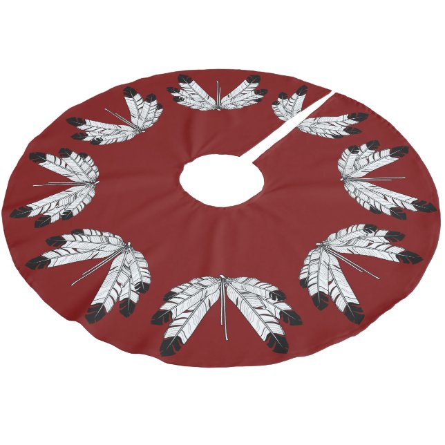 Gebürtiger Kunst-Weihnachtsbaum-Rock-erster Polyester Weihnachtsbaumdecke (Schrägansicht)