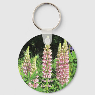 Gebürtiger Minnesota rosa Lupine Schlüsselanhänger