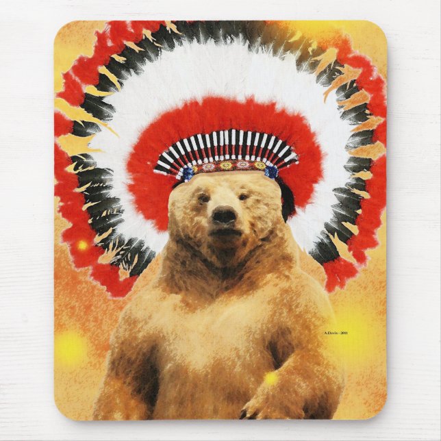 Gebürtiger Ureinwohner-Bär Mousepad (Vorne)