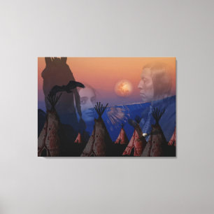 Gebürtiger Ureinwohner-Leiter Leinwanddruck