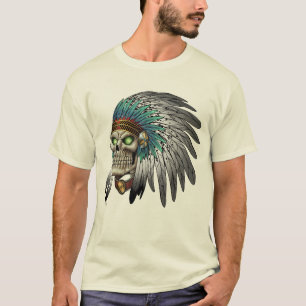 Gebürtiger Ureinwohner-Stammes- gotischer Schäde T-Shirt
