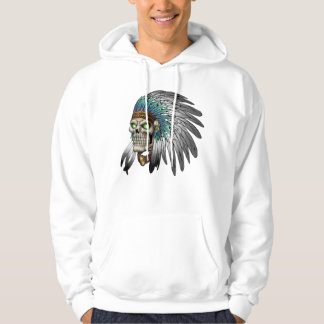 Gebürtiger Ureinwohner-Stammes- gotischer Schädel Hoodie