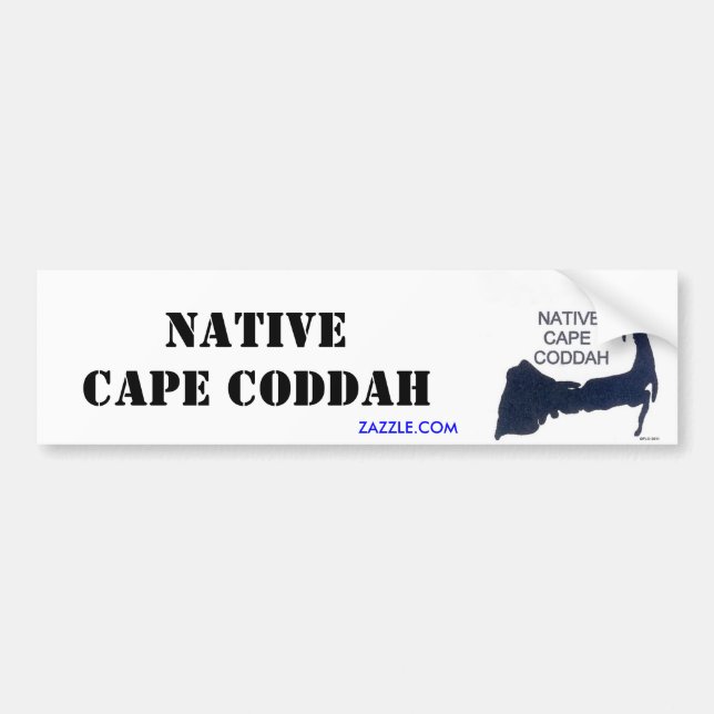 Gebürtiges Kap Coddah Bumpah Stickah Autoaufkleber (Vorne)