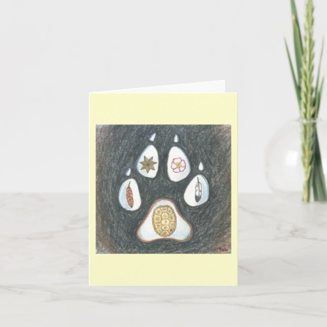 Gebürtiges Wolftrack notecard Karte (Vorderseite)