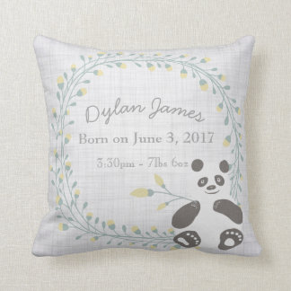 Geburts-Baby-Kissen-Panda-Junge-Mädchen-Nursery Kissen