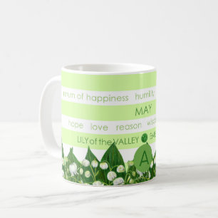 Geburts-Blume und Edelstein-Streifen-Tasse können Kaffeetasse