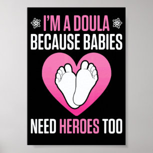 Geburts-Doula Stolze Geburtshelferin Schwangerscha Poster